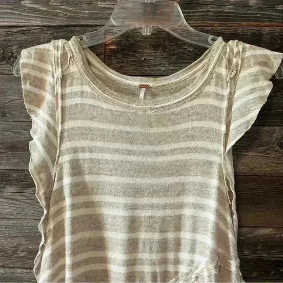 Free People Between The Lines Dress in Brown small - Picture 3 of 6